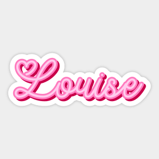 Louise name pink heart Sticker